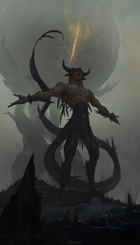 ArtStation - T28, LI HH Mob Boss Art, Demon Design Character Concept, Demon King Art, Fantasy Monster Art, Demon Reference, Demonic Art, Demon Artwork, Demon Character, Demon Oc