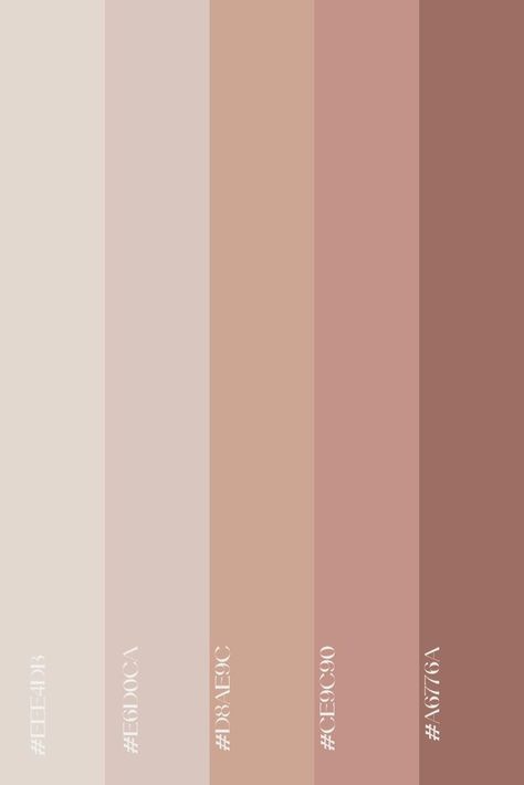 Neutral Pink Colour Palette, Small Business Color Schemes, Neutral And Pink Aesthetic, Blush Neutral Color Palette, Neutral Pink Nursery Ideas, Neutral Pallete Color Code, Pink And Tan Color Palette, Aesthetic Room Paint Colors, Neutrals And Pink Color Palette