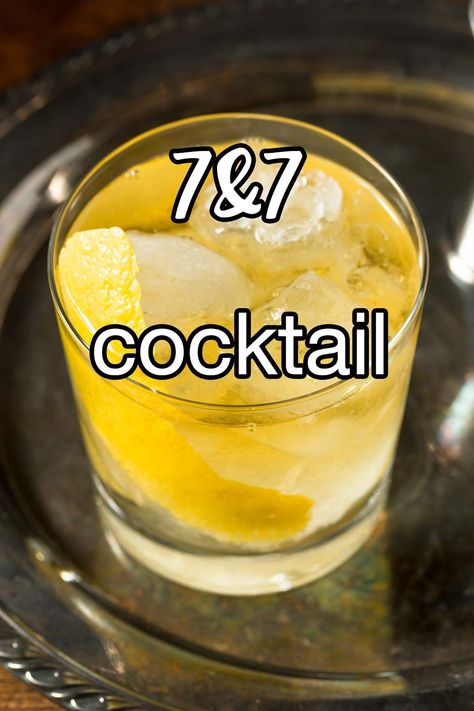 7 And 7 Cocktail - The 7&7 is a classic cocktail. Combining Seagram's 7 blended whiskey with 7-Up, this simple beverage packs a punch of flavor in every sip. | CDKitchen.com 7 And 7 Cocktail, Seagrams 7, Recipe Email, 7 Up, Cocktail Drinks Recipes, Classic Cocktail, Drinks Recipes, Drink Ideas, Classic Cocktails