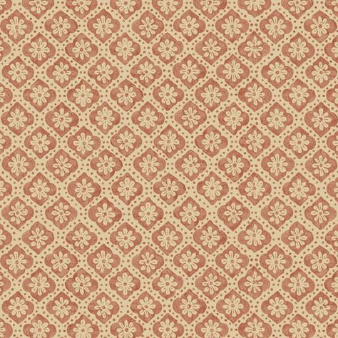 Indus Flower Wallpaper Cartonnage, Cream Tattoo, Block Print Wallpaper, Vintage Floral Wallpapers, Terracotta Floor, Antique Wallpaper, Flower Motifs, Unique Tattoo Designs, Flower Red