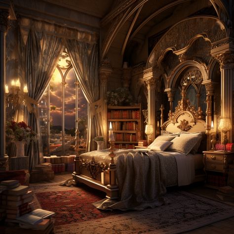 Royal Palace Bedroom Aesthetic, Medieval Rooms Aesthetic, Asgard Bedroom Aesthetic, Royal Bedroom Background, Aesthetic Castle Bedroom, Tower Bedroom Aesthetic, Medieval Aesthetic Bedroom, Royalty Aesthetic Bedroom, Real Life Fantasy House