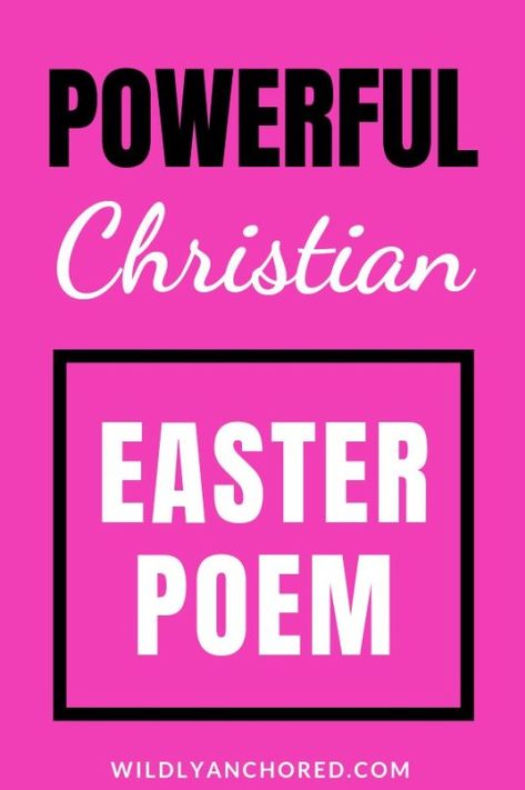 Easter Poems For Church, Church Poems, Easter Story For Kids, Easter Speeches, Easter Poems, Easter Bulletin Boards, Easter Devotions, Easter Play, Christ Centered Easter