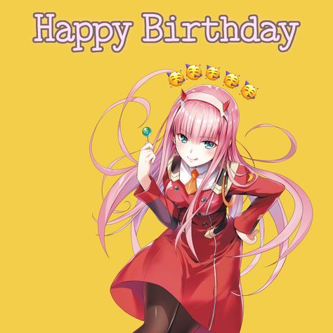 Happy Birthday Anime, Happy Birthday Wishes Pics, Anime Zero, Second Birthday Cakes, Birthday Wishes Pics, Free Printable Birthday Cards, Happy Birthday Template, Birthday Card Printable, Birthday Template