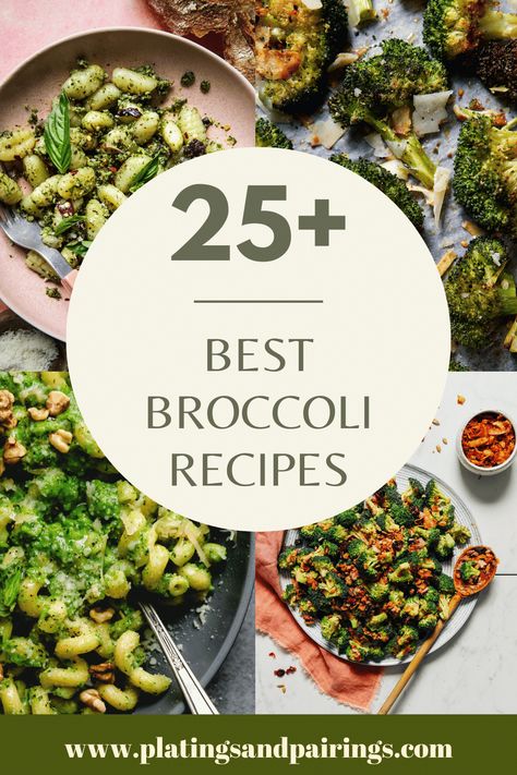 Broccoli lovers rejoice! Here are 25+ flavor packed broccoli recipes to try out. From pasta recipes, to salads, and more. They’re all super tasty (and healthy too)! Best Broccoli Recipes, Healthy Recipes Broccoli, Broccoli Main Dish Recipes Vegetarian, Things To Make With Broccoli, Broccoli Side Recipes, Brocoli Side Dishes, Brocoli Recipes Dinners, Broccoli Vegetarian Recipes, What To Make With Broccoli