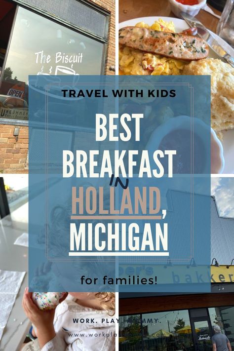 Great places for breakfast in Holland, Michigan. Enjoying a family weekend retreat, a fall trip to Michigan, or a summer vacation? Looking for a delicious breakfast for your family? Try one of these family breakfast spots for your Holland, Michigan getaway. #travelwithkids #travelwithtoddlers #breakfastspots #hollandmichigan Holland Michigan Restaurants, Michigan Travel Destinations, South Haven Michigan, Michigan Food, Breakfast Places, Holland Michigan, Michigan Vacations, Family Breakfast, Family Weekend