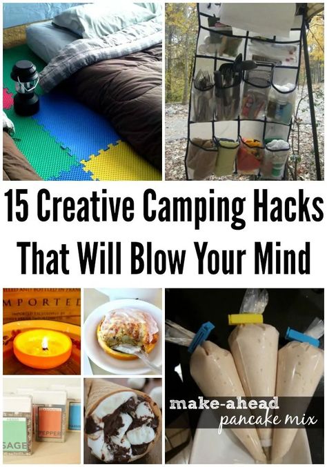 Creative Camping Hacks That Will Blow Your Mind DIY Inspired Zelt Camping Hacks, Camping Hacks With Kids, Zelt Camping, Camping Bedarf, Tent Camping Hacks, Camping Desserts, Camping For Beginners, Camping Diy, Camping Hacks Diy