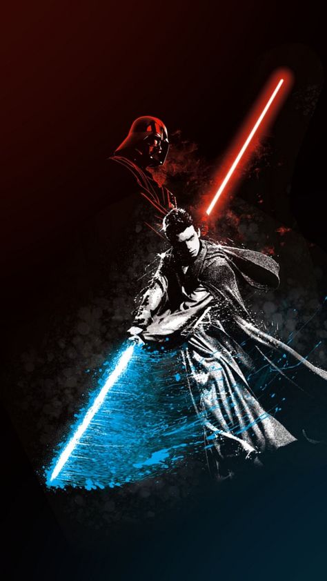 Thrawn Star Wars, Darth Vader Wallpaper, Good Vs Evil, Anakin Vader, Star Wars Painting, Star Wars Background, Star Wars Sith, Dark Vador, Star Wars Anakin