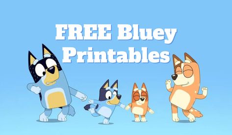 The Best Free Bluey Birthday Party Printables Bluey Sticky Gecko Label, Bluey Birthday Banner Printable, Bluey Cricut Ideas, Bluey Images Printable, Bluey Thank You Tags, Bluey Food Labels Printable Free, Bluey Birthday Party Printables Free, Bluey Birthday Card Ideas, Free Bluey Party Printables