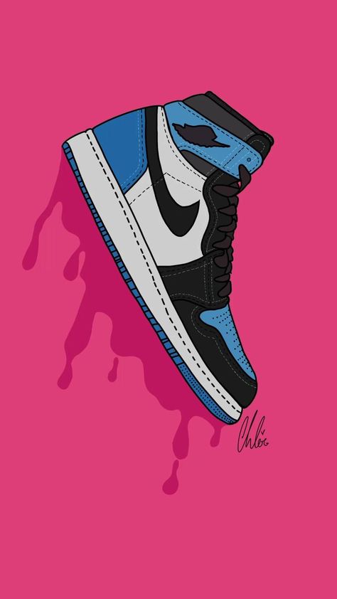 Jordan Painting Canvases, Nike Shoes Drawing Sketches, Paisley Drawing, Nike Drawing, Jordan Painting, Digital Art Wallpaper, Wallpaper Procreate, Sneakers Illustration, Sneakers Wallpaper