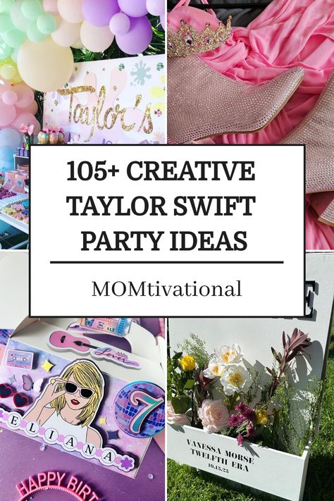 Looking to throw an unforgettable Taylor Swift-themed birthday party? We've got you covered with creative decoration DIYs, delicious food ideas, and fun party concepts. From Swiftie-inspired decorations to tasty treats fit for a pop star, our Taylor Swift party ideas will make your celebration one to remember. Whether you're organizing a birthday bash or simply want to host a themed get-together, these tips and tricks will help you create the ultimate Taylor Swift party experience that's sure to Taylor Swift Themed Picnic, Lover Themed Birthday Party Taylor Swift, Era Themed Parties, Morning Birthday Party Ideas, Taylor Swift 21st Birthday Party, 30th Birthday Taylor Swift Theme, Taylor Swift Birthday Theme Ideas, Taylor Swift 12th Birthday Party Ideas, Concert Party Ideas