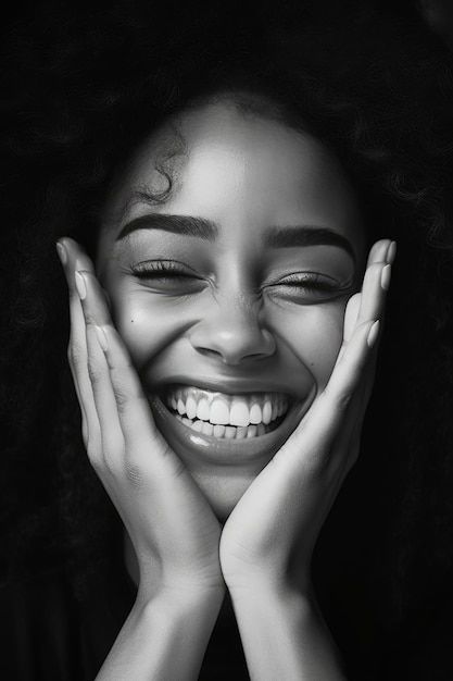 Black Girls Trip, Smiling Person, Hands On Face, Laughing Face, Expressions Photography, Pro Shorts, Women Laughing, Outdoor Portrait, Person Drawing