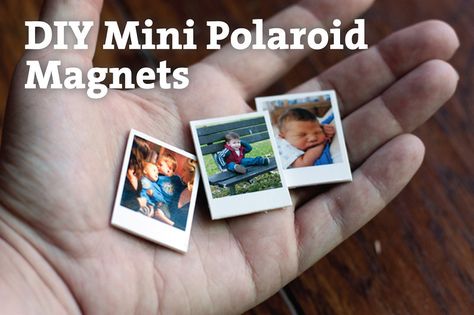 DIY Mini Polaroid Magnets from Mama Say What?! Downloadable templates included! Fimo, Polaroid Magnets Diy, Photo Magnets Diy, Clay Magnets Diy, Polaroid Magnets, Magnets Diy, Polaroid Diy, Picture Magnets, Photo Crafts