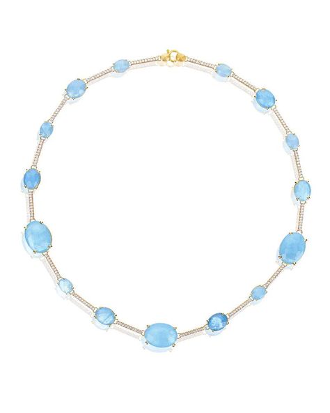 Nanis Ipanema Aquamarine and Diamond Bars Collar Necklace - Orsini Jewellers Stackable Necklaces, Special Occasion Jewelry, Classic Wedding Rings, Jeweled Earrings, Diamond Bar, Choker Collar, Jewelry Repair, Mens Wedding Rings, Ring Size Guide