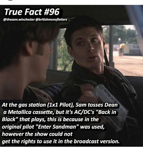 I have seen this so many times..and never noticed Supernatural Facts, Spn Fandom, Supernatural Baby, Tv Memes, True Fact, Supernatural Actors, Supernatural Pictures, Supernatural Destiel, Supernatural Memes