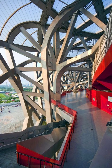 "Bird's Nest", designed by Herzog & de Meuron.  To stay in touch, please join www.facebook.com/byWojtek.net. Stadium Architecture, Beijing National Stadium, National Stadium, Free For Commercial Use, Amazing Buildings, Unique Architecture, Architecture Old, Architectural Inspiration, Beautiful Architecture