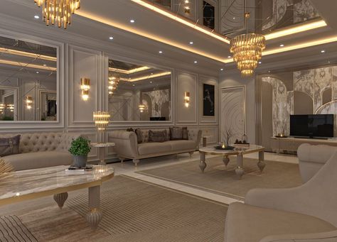 Mansion Living Room Luxury, Mansion Living Room, Hiasan Bilik Tidur, Eksterior Modern, Luxury Living Room Decor, التصميم الخارجي للمنزل, Bilik Tidur, Luxury House Interior Design, Hiasan Bilik