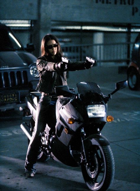 Mercenary Garage: Dark Angel  #JessicaAlba #DarkAngel #Kawasaki #GPZ600R #KawasakiNinja#Mercenary #MercenaryGarage Black, Jessica Alba, Dark Angel, A Woman, Angel, Bike, Tv