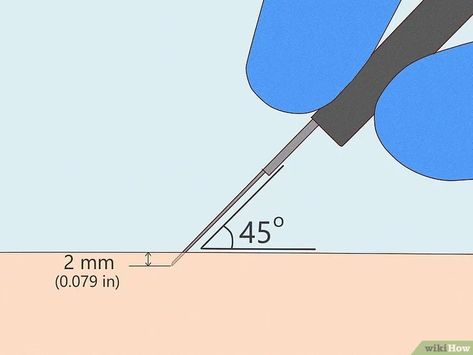 Tattoo Hacks Diy, Stick And Poke Needle Size, Tattoo Needle Size Guide, How To Tattoo For Beginners, Hand Poking Tattoo, Easy Tattoos To Draw On Yourself For Beginners, Stick And Poke Shading Tattoo, Self Tattooing How To, Learning Tattoo Ideas