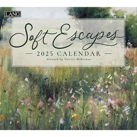 Everyday planning meets beautiful art in the Soft Escapes 2025 Wall Calendar, featuring artwork by Valerie McKeehan. Complete with all the beautiful and practical features you expect from LANG wall calendars, this high-quality calendar includes a matching linen-embossed gift sleeve and a brass hanging grommet to prevent calendar tears. Desktop wallpaper download available. Seasonal Wall Decor, Tyler Candle Company, Tyler Candles, Wall Calendars, Garden Pillows, Calendar Stickers, Embossed Paper, Watercolor Wall, Gifts For New Parents