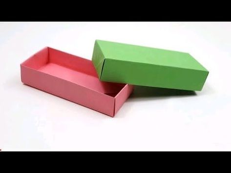 How to Make a Rectangular Origami Box Easy. Origami rectangular box tutorial step by step. Beginners can make this easy rectangle box with any size of square... Rectangle Paper Box Diy, Rectangular Origami Box Tutorials, Rectangle Box Origami, Fold Paper Box Easy, Paper Box Tutorial Easy, How To Make A Small Box From Cardstock, Origami Rectangle Box Tutorial, How To Make A Rectangle Box Out Of Paper, Rectangle Box Diy
