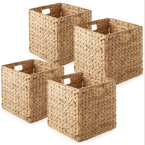 Casafield's water hyacinth storage cubes are the perfect combination of functionality, style, and sustainability for your home organization needs. Instantly organize toys, books, magazines, photo albums, blankets, clothing, and more with these storage baskets. These versatile storage bins are handwoven with eco-friendly water hyacinth and feature a sturdy metal frame. Designed to look like drawers, these storage bins with dual handles are easy to carry and fit most storage cube shelving units an