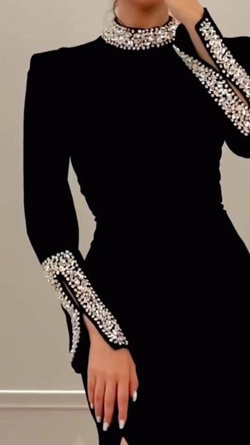 Dress Classy Elegant Long, Black Dress Classy Elegant Long, Black Dress Classy Elegant, Elegant Dresses Classy Chic, Dress Classy Elegant, Black Dress Classy, Black Gown Dress, Chic Black Outfits, Chic Evening Dress