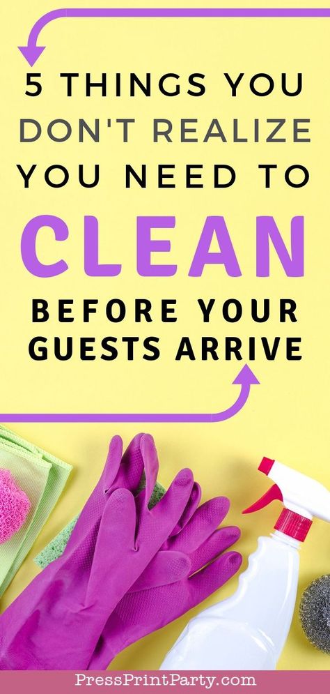 Cleaning For A Party Checklist, Houseguests Ideas Tips, Cleaning For Guests Checklist, Clean House For Guests, How To Get Your House Ready For A Party, Cleaning For A Party, Preparing For House Guests, Dinner Party Must-haves, House Party Checklist