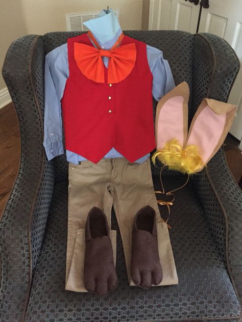 March Hare homemade costume!!! Mad Hare Costume, Diy March Hare Costume, March Hare Costume Female, March Hare Diy Costume, Alice In Wonderland March Hare Costume, March Hare Alice In Wonderland Costumes, Alice In Wonderland March Hare, March Hare Alice In Wonderland, Hare Costume