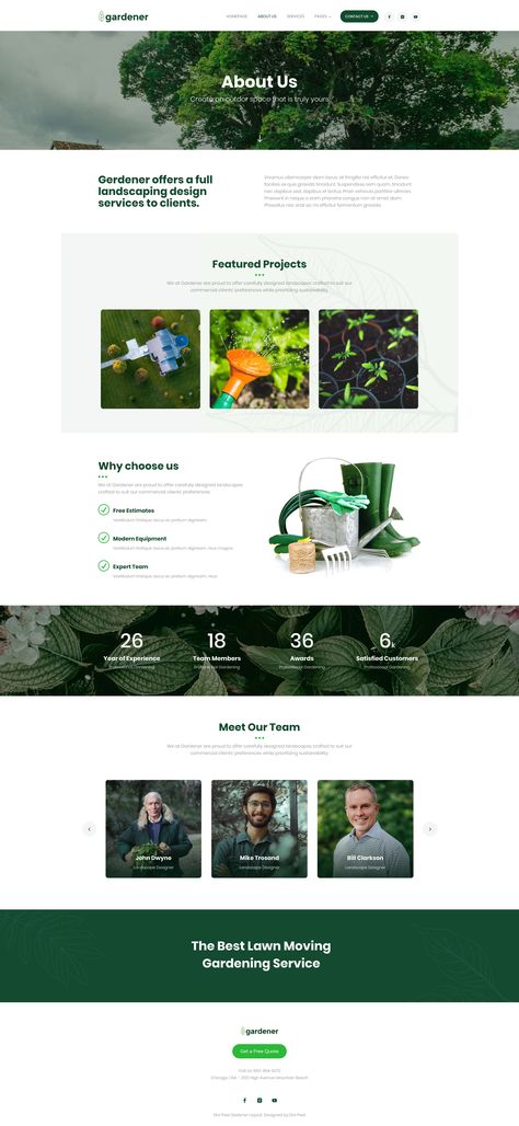 Gardener Website Design, Nature Website Design Inspiration, Gardening Website Design, Landscaping Website Design, Landscape Website Design, Garden Website Design, Nature Website Design, Green Website Design, Gardening Website