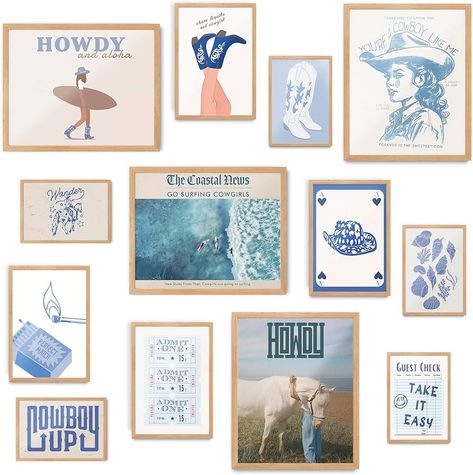 Amazon.com: Coastal Cowgirl Room Decor Aesthetic, Coastal Granddaughter Decor, Beachy Western Room Decor Aesthetic, Beach Wall Art Prints, Blue Preppy Decor for Teen Girls Bedroom Decor, Coastal Cowgirl Decor Coastal Cowgirl Room, Bedroom Decor Coastal, Cowgirl Room Decor, Western Room Decor, Coastal Cowgirl Decor, Coastal Room Decor, Cowgirl Bedroom, Beachy Room Decor, Blue Dorm