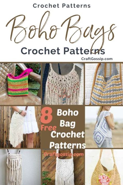 Boho Bag Pattern Free, Bohemian Crochet Patterns, Bags To Crochet, Crochet Boho Purse, Crochet Boho Bag Pattern, Festival Bags, Boho Crochet Patterns, Bohemian Crochet, Crochet Boho Bag