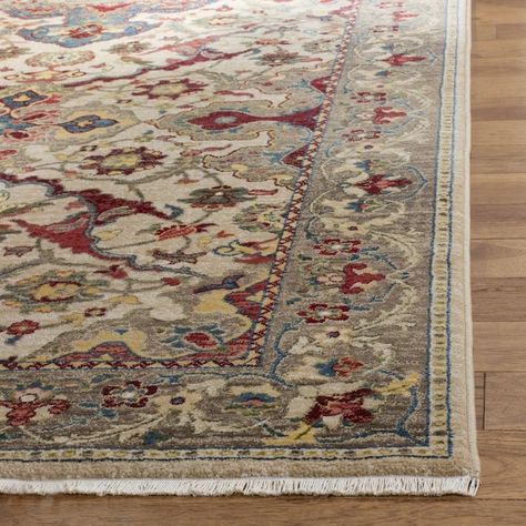 Safavieh Kashan Kula 8 x 10 Ivory/Taupe Indoor Floral/Botanical Oriental Area Rug in the Rugs department at Lowes.com Taupe Area Rug, Classic Color Palette, Kashan Rug, Taupe Rug, Rug Sale, Indoor Area Rugs, Power Loom, Animals For Kids, Blue Area Rugs