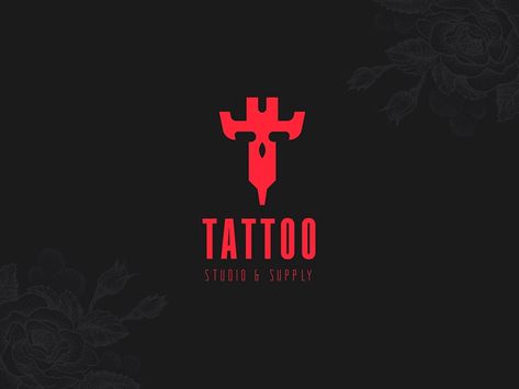 Tattoo Studio Logo, Tattoo Machine Drawing, Tattoo Machine Art, Tatto Studio, Tattoo Studio Design, Tattoo Website, Ink Logo, Logo Online Shop, Tattoo Salon