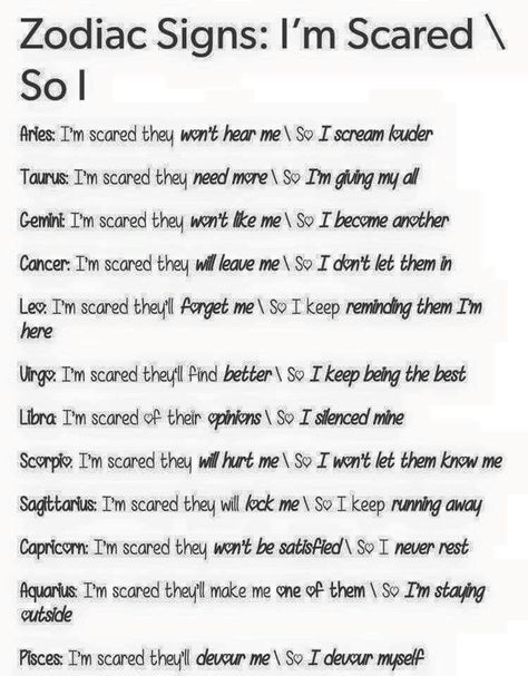 This is so depressing...even for the signs i dislike I'm Scared, Zodiac Sign Traits, Zodiac Society, Zodiac Posts, Zodiac Signs Horoscope, Zodiac Signs Funny, Zodiac Memes, Zodiac Signs Astrology, Zodiac Star Signs