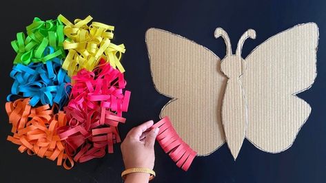 How to Make Paper Jewelry: Stylish Accessories | Innovative Paper Craft Ideas to Inspire Creativity Butterfly Wall Art Diy, Diy Butterfly Decorations, How To Make Butterfly, Wall Hanging Ideas, Flower Wall Hanging, Easy Paper Crafts Diy, Diy Glass Bottle Crafts, Paper Craft Ideas, Paper Wall Hanging