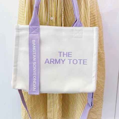 The Army Tote, BTS Tote Bag Tela, Bts Tote Bag, Bts Official Merch, Bts Bag, Photocard Holder, Bts Logo, Bag Ideas, School Shopping, The Army