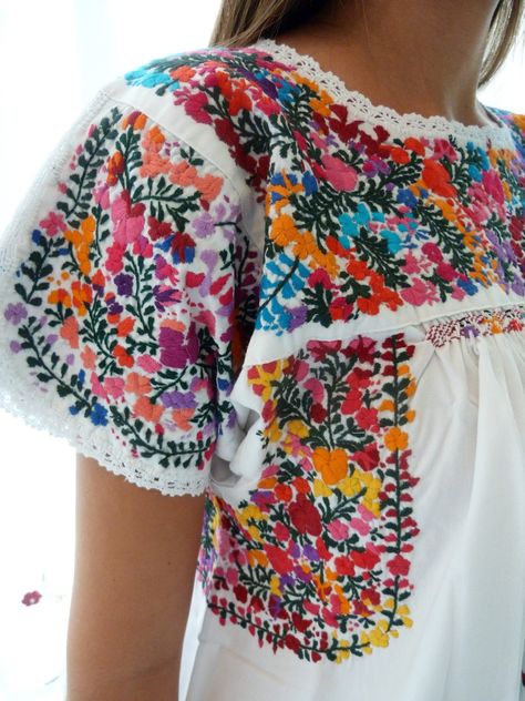 Couture, Puebla Dress, Mexican Pattern, Mexican Textiles, Mexican Fashion, Mexican Embroidery, Mexican Blouse, Mexican Outfit, Mexican Designs