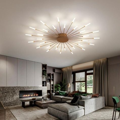 Decorating Kitchen, Dining Table Light Fixture, New Yorker Loft, Island Kitchens, Starburst Chandelier, Big Chandelier, Dining Table Light, Kitchens Ideas, Ceiling Lamps Living Room