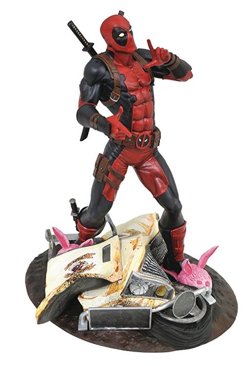 Figurine, Deadpool Figure, Lady Deadpool, Breaking The Fourth Wall, Epic Hero, Taco Truck, Dead Pool, Bunny Slippers, Statue Art