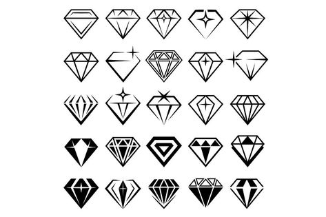 Diamond Finger Tattoo, Diamond Tattoo Designs, Band Tattoos For Men, Black Symbols, Tattoo Fonts Alphabet, Diamond Symbol, Jewel Drawing, Jewel Tattoo, Diamond Icon