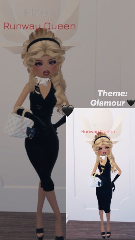 Theme: Glamour 🖤 Dress To Impress Movie Character, Dti Outfit Glamour, Formal Dress To Impress Game, Dragon Dress To Impress, Dress To Impress Barbie And Raquelle, Celeberty Dress To Impress, Glamour Dress To Impress Roblox Game, Glamour Aesthetic Outfit, Award Show Outfits Dress To Impress