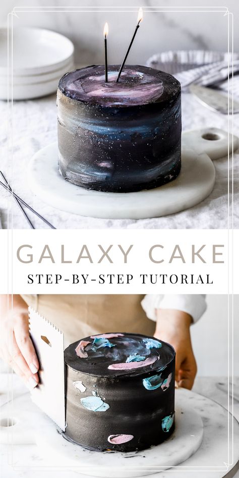 Galaxy Cakes, 4de Verjaardag, American Buttercream, Dessert Oreo, Galaxy Cake, Torte Cupcake, Star Wars Cake, Mirror Glaze, Food Cakes