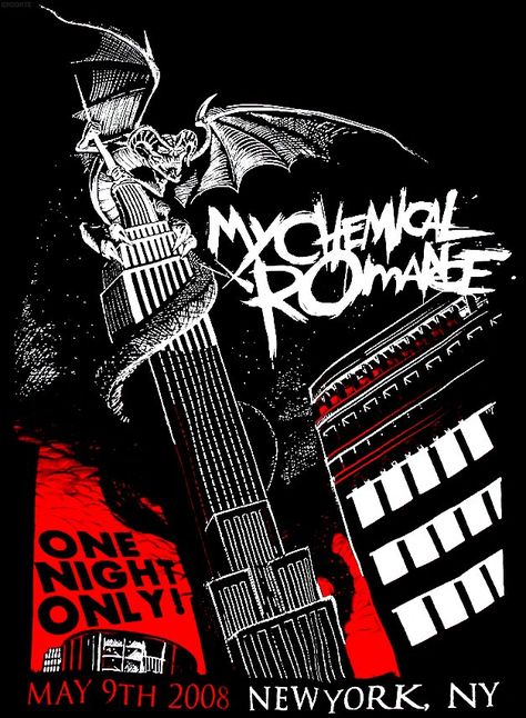 Concert Poster, My Chemical, My Chemical Romance, Bat, Romance, Concert, Twitter