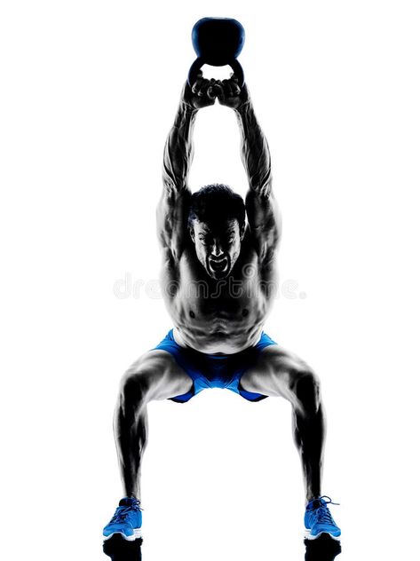 Man exercising fitness Kettle Bell weights. One caucasian man exercising fitness , #spon, #Kettle, #Bell, #weights, #Man, #exercising #ad Bicep Workout Women, Man Exercising, Personal Training Studio, Silhouette Man, Kettle Bell, Photography Backdrop Stand, Gym Video, Pink Workout, Biceps Workout