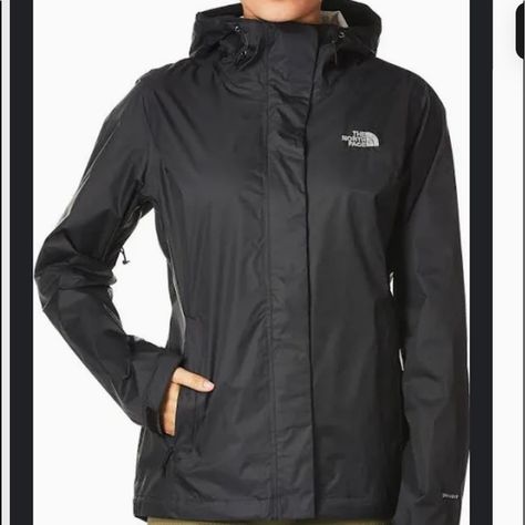 Black North Face Raincoat North Face Rain Jacket Outfit, Gifts For College Girls, Woman Wardrobe, College Girl Gifts, Womens Black Coat, Snack Pack, North Face Rain Jacket, North Face Vest, North Face Fleece Jacket