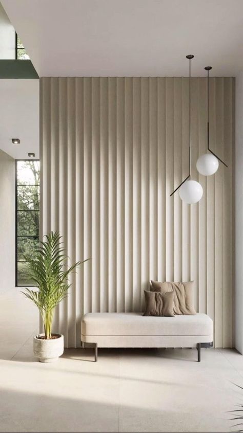 Get Inspired, Get Creative 🎨 🖌️ Here’s a glimpse into the many looks you can create using our fluted and reeded panels from The Allure… | Instagram Welcome Room Ideas Entrance, Entrance Hall Lights, Modern Entrance Hall Decor, Entrance Mirror, Textured Wall Panels, Wall Texture Design, Wall Panel Design, Natural Textures, Decorative Wall Panels