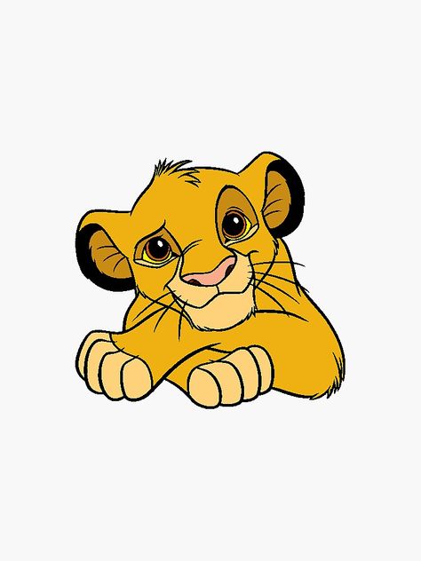 "Simba the Lion King" Sticker by baileylevin | Redbubble Simba Rey Leon, Lion King Stickers, Simba The Lion King, King Sticker, Baby Simba, Simba Lion, King Picture, Spongebob Birthday Party, Lion King Drawings