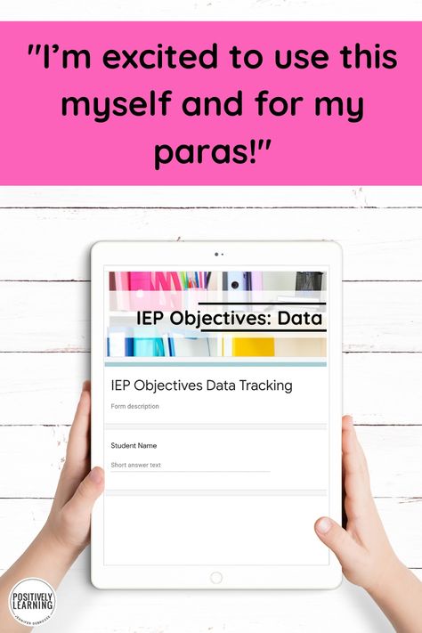 Special Ed Data using Google Forms - check out these user-friendly tips and tricks for busy special educators to streamline IEP tracking and student progress monitoring! Special Education Data Collection, Data Collection Special Education, Behavior Goals, Student Data Notebooks, Data Form, Data Notebooks, Special Ed Teacher, Data Tracking, Iep Goals