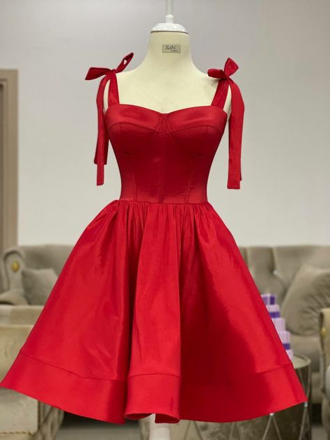 Little Red Dresses, Red Poofy Dresses Short, Puffy Red Dress Short, Grad Dresses Red Short, Cute Short Red Dresses, Short Corset Dress Red, Red Bustier Dress, Damas Red Dress, Red Aline Dress Short