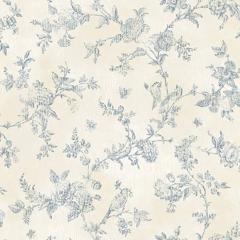 Chesapeake CCB02192 French Nightingale Toile Wallpaper, Blueberry - Amazon.com Patchwork, Campinas, French Country Wallpaper, Cottage Wallpaper, French Wallpaper, Brewster Wallpaper, Red Toile, Wallpaper Warehouse, Toile Wallpaper